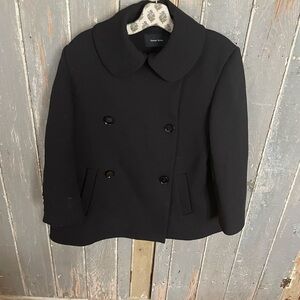 Elegant Black Double-Breasted Coat